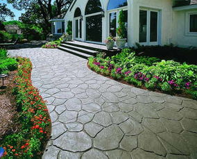 彩色混凝土 彩色路面 壓膜藝術地坪